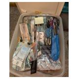 Tote of Needle Work/Knitting/Crocheting Supplies-A