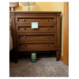 Vintage White Fine Furniture Wood Bedside Table -B