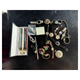 Lot of Costume Jewelry Some Avon Timex Watches