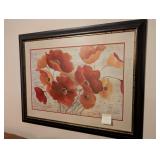 Large Framed Poppy Flower Art Print