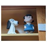 Vtg Ceramic Peanuts/Snoopy Characters