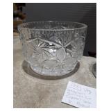 VTG American Cut Crystal Vase & Bowl
