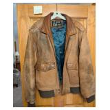Mens Sz L U2 Wear Me Out Vtg Leather Bomber Jacket
