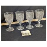VTG Baccarat Style Cut Crystal/Glass Wine Goblets