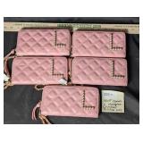 NWT Claire's L Monogram Pink Clutches/Bilfolds XS