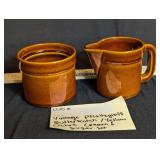 Vintage Pflatzgraff Ochre Cream and Sugar Set