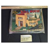 Vintage Built Rite Tan Doll House Build Kit