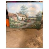 Large Cottage Painting approx 5'