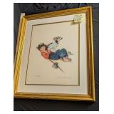 VTG Framed Numbered Norman Rockwell Print