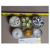 Lot of 6 Glass Paperweights