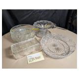 Vintage Pressed/Cut Glass Dishes/Bowls