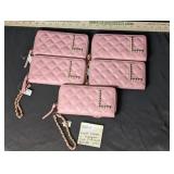 NWT Claire's L Monogram Pink Clutches/Bilfolds XS