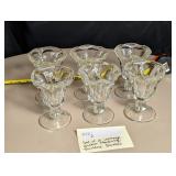 Set of 6 Vintage Anchor Hocking Sundae Glasses
