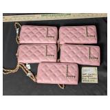 NWT Claire's L Monogram Pink Clutches/Bilfolds XS
