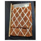 Set of 2 Bath Rugs. Elizabeth Wells Studio