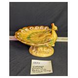 Vintage Enesco Peacock Trinket Tray
