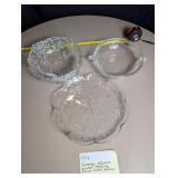 Vintage Mikasay Anchor Hocking Floral Glass Dishes