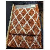 Set of 2 Bath Rugs. Elizabeth Wells Studio