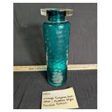 Vintage Turquoise Glass Vase, Murano Style