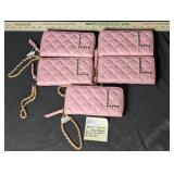 NWT Claire's L Monogram Pink Clutches/Bilfolds
