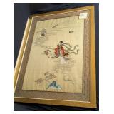 Framed Chinese Silk Tapestry