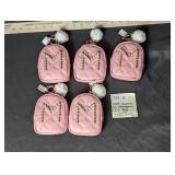 NWT Claire's Mini Pink Keychain Backpack (x 5)