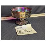 Vintage Carnival Glass Pedestal Bowl