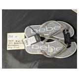 NWT Kids Sz 2/3 Bebe Girls Rhinestone Flip Flops