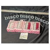 NIP Decorative Candles, Pink, White, Disco
