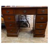 Large Wooden Desk w/ drawers