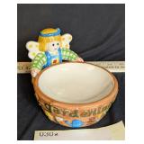 Vintage Ceramic Angel Planter Trinket Tray
