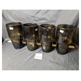 Large Decorative Black Glass Vases/ Planter x 4