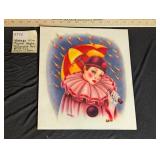 Vtg Signed MiraFujita Style Transfer Art Print (c)