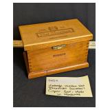Vintage Wooden Nat Sherman Dovetail Cigar Box