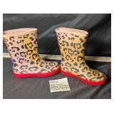 Kids Sz 11 Hunter Rain Boots Leopard Print