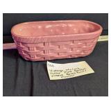 VTG McCoy Potter Pink Basket Bread Bowl/Planter