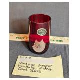 Vintage Anchor Hocking Ruby Red Glass