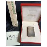 VTG 2 silver diamond head lighter w/ case