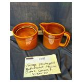 VTG Butterscotch Ochre Cream and Sugar Set