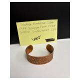 VTG Embossed Copper Cuff Bracelet