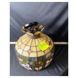 Vintage Tiffany-style stained glass lamp shade