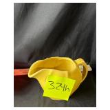 Vintage McCoy pottery yellow ceramic tulip pitcher