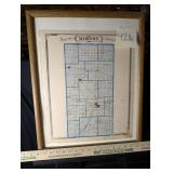 Vintage framed map of Madison county, Indiana
