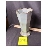 Vintage Frankoma Pottery #38 vase, blue gray glaze