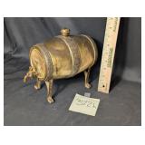 Antique/vintage brass miniature wine barrel