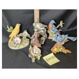Vintage porcelain bird figurines, Andrea, etc