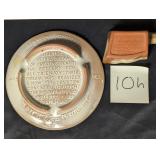VTG Frankoma pottery plate & ashtray, Oklahoma