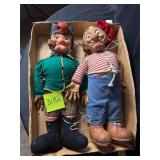 Vintage Baby Barry Mammy and Pappy Yokum dolls