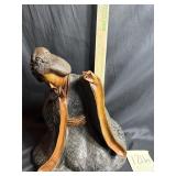 Vintage patinated bronze sculpture
