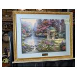 Gold ornate framed art print, Thomas Kinkade